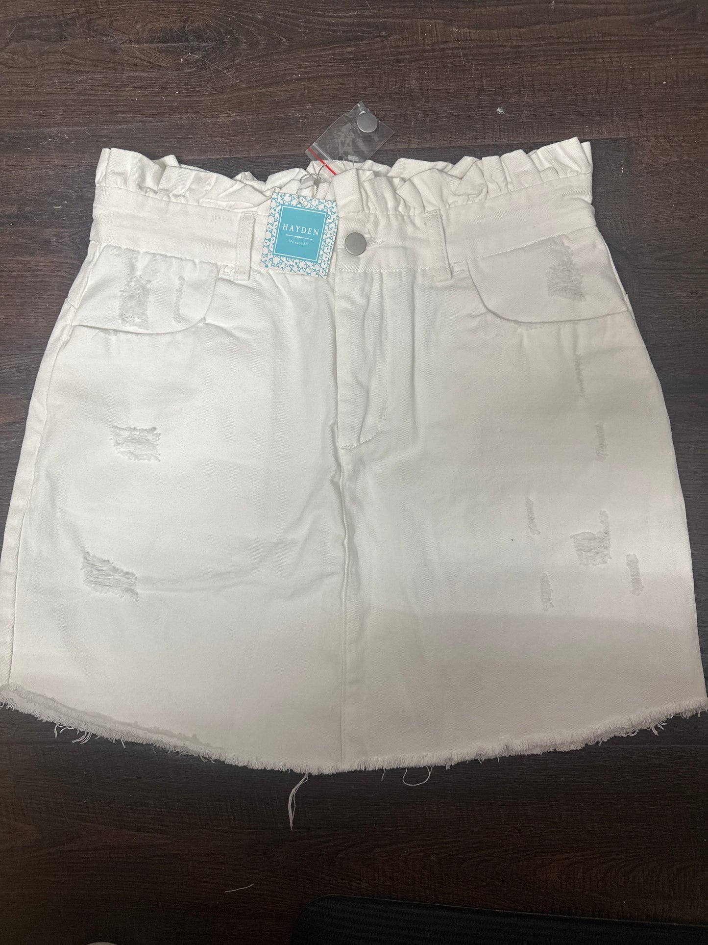 LD Hayden white paperbag skirt