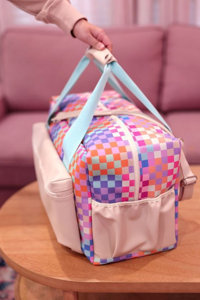 Duffle Bag -Happy Checkered (Multi Checkered)