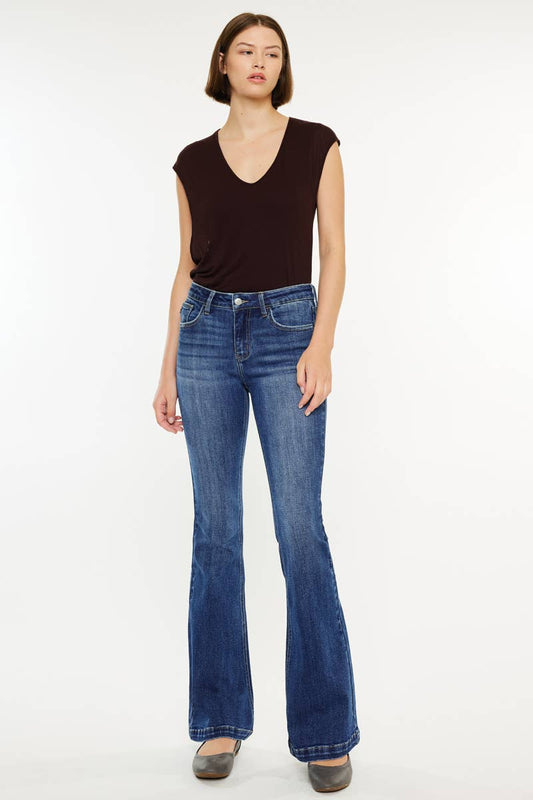 OPEN PACK GLOW PETITE MID RISE FLARE-KC20041M-PT