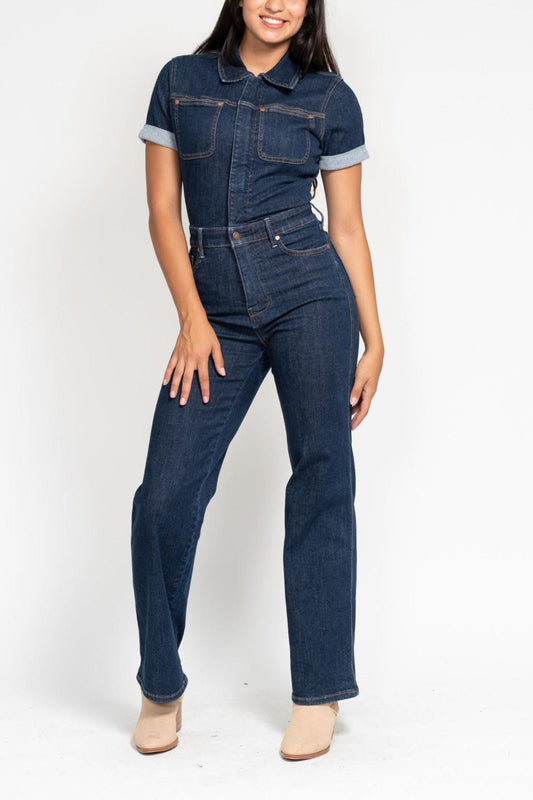 JB 88853 HW TUMMY CONTROL JUMPSUIT STRAIGHT DK