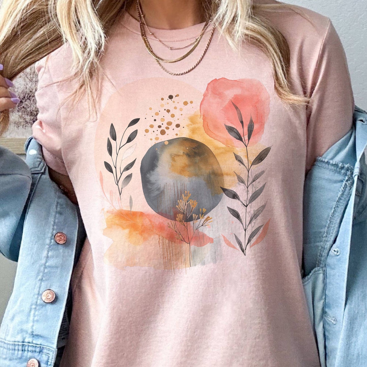Boho Floral Bohemian Flower Vibes Graphic Tee