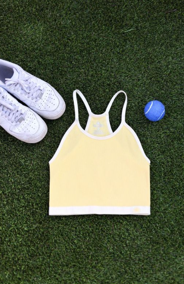 Ribbed Bralette- Sunshine (Yellow/Pastel Yellow)
