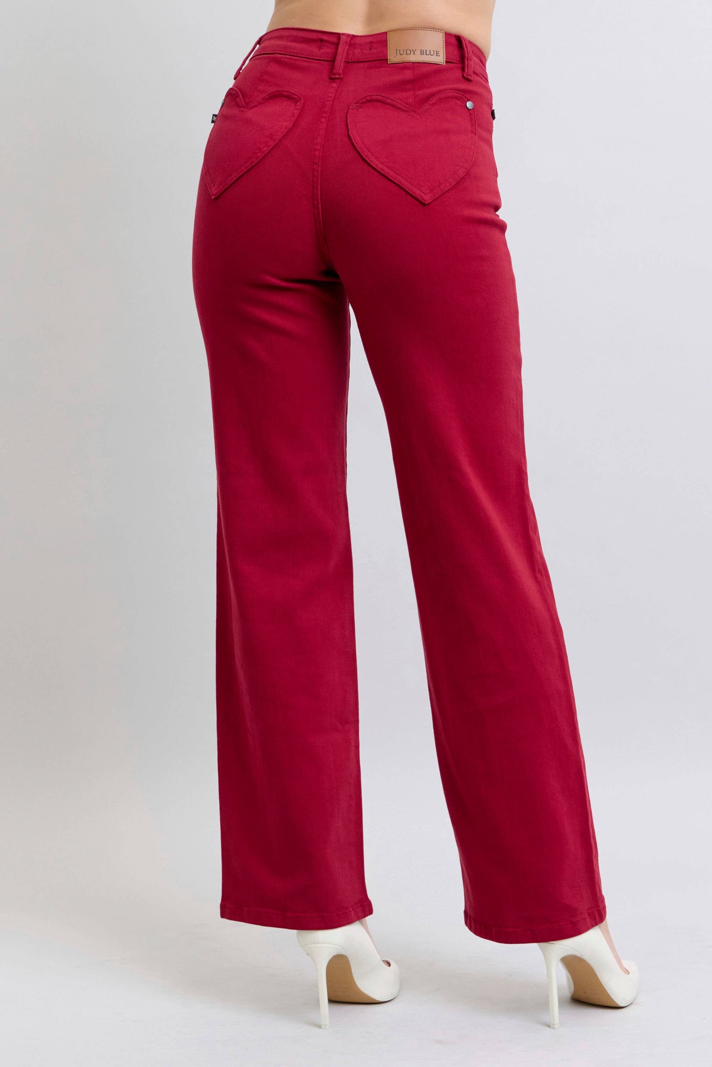 JB 88917REG Heart Shaped Back Pockets High Waisted 90's Straight