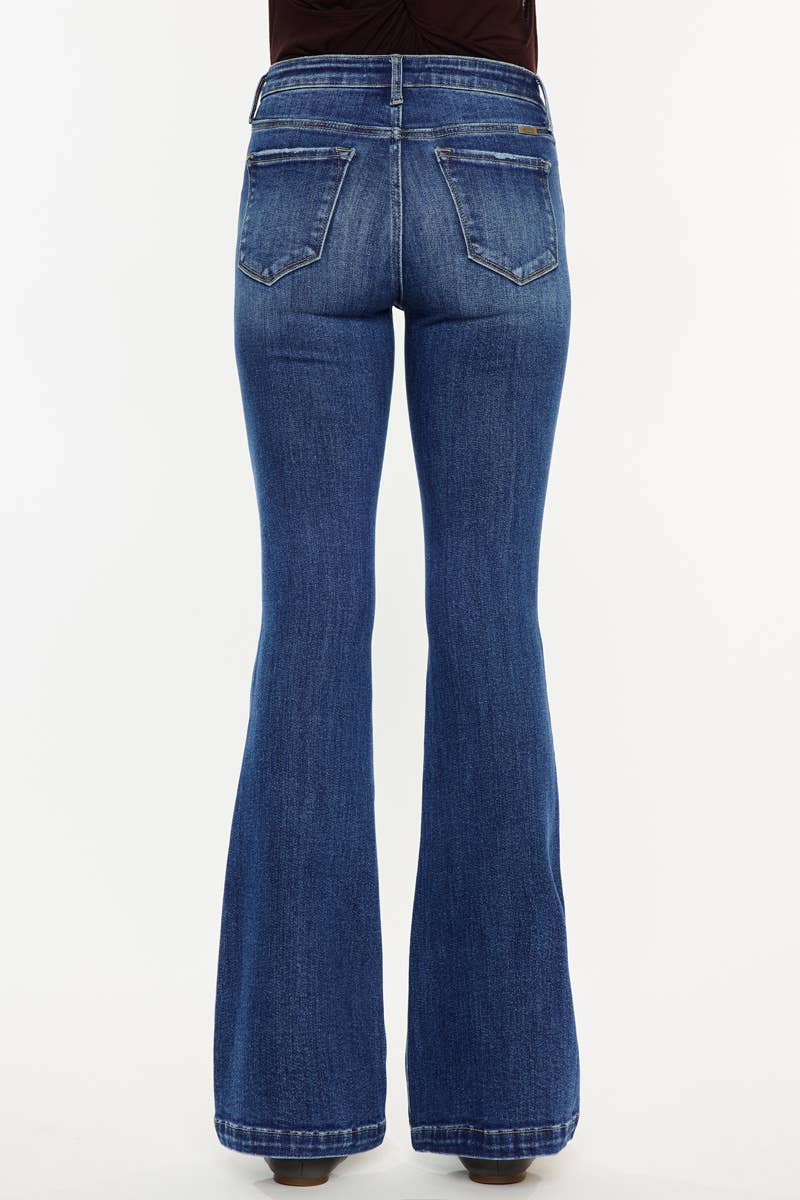 OPEN PACK GLOW PETITE MID RISE FLARE-KC20041M-PT