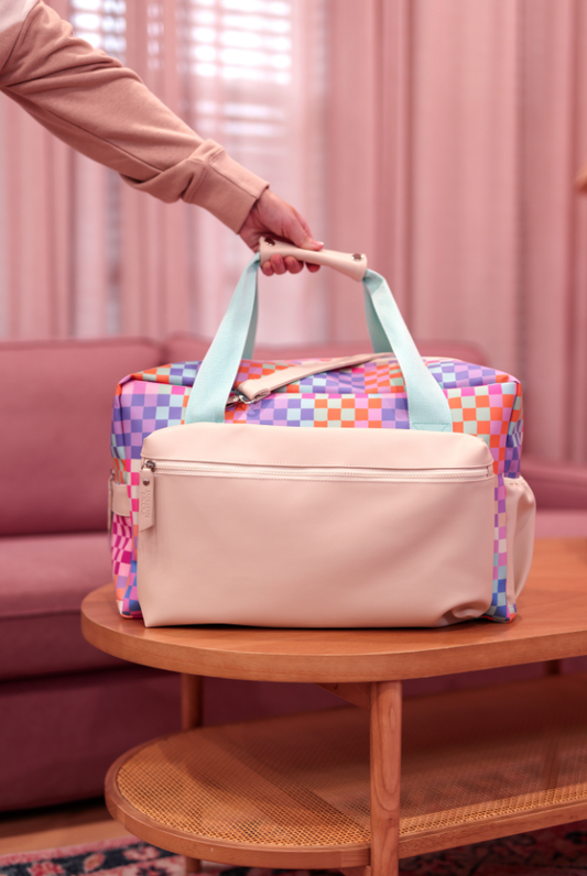 Duffle Bag -Happy Checkered (Multi Checkered)