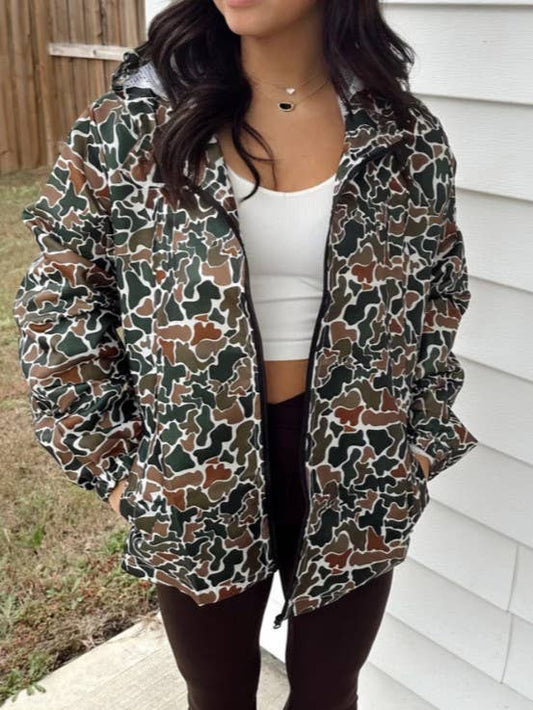 Outdoor Hunting camo windbreaker lightweight jacket