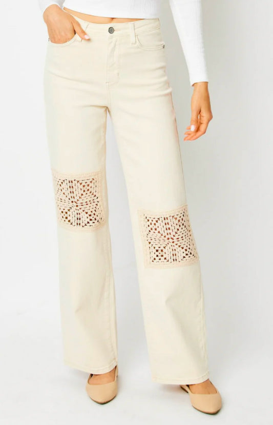 JB 88836 HW GARMENT DYED CROCHET PATCHES WIDE