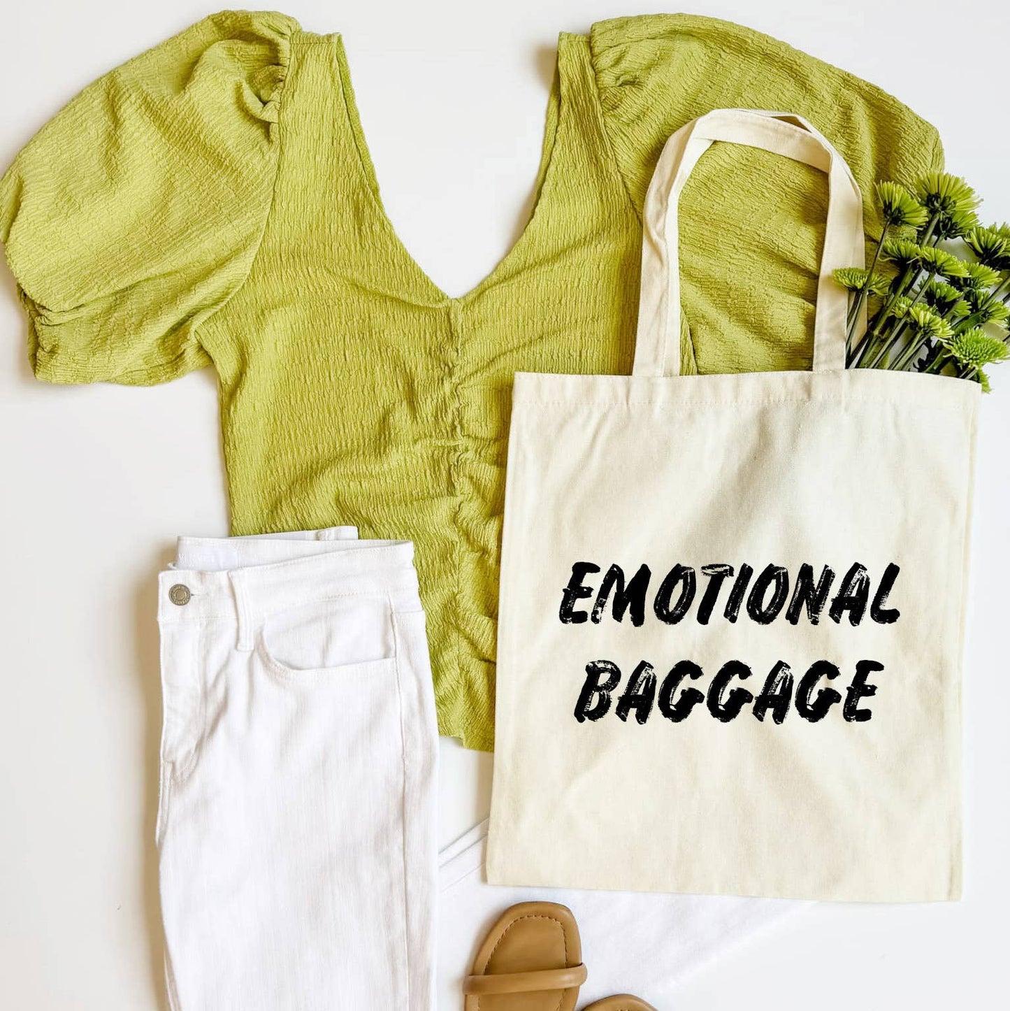 Emotional Baggage Funny Tote Bag, Shoulder Bag, Book Bag