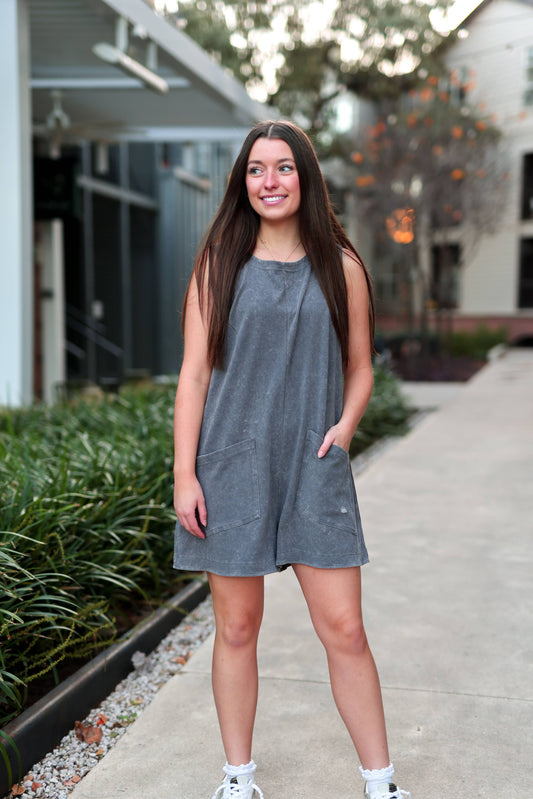 Effortless (Charcoal) Mineral Wash Romper