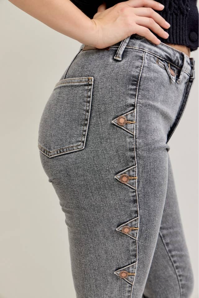 JB 881042 HW Bootcut Western Side Seam & Coin Pkt Detail