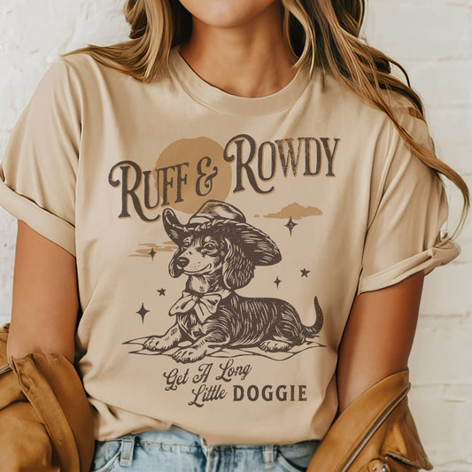 Western Ruff and Rowdy Dog Lover Farmers Market Graphic Tee