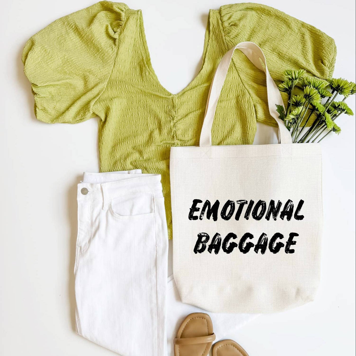 Emotional Baggage Funny Tote Bag, Shoulder Bag, Book Bag