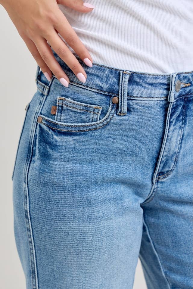 MR Petite Tummy Control Vintage Wash Straight