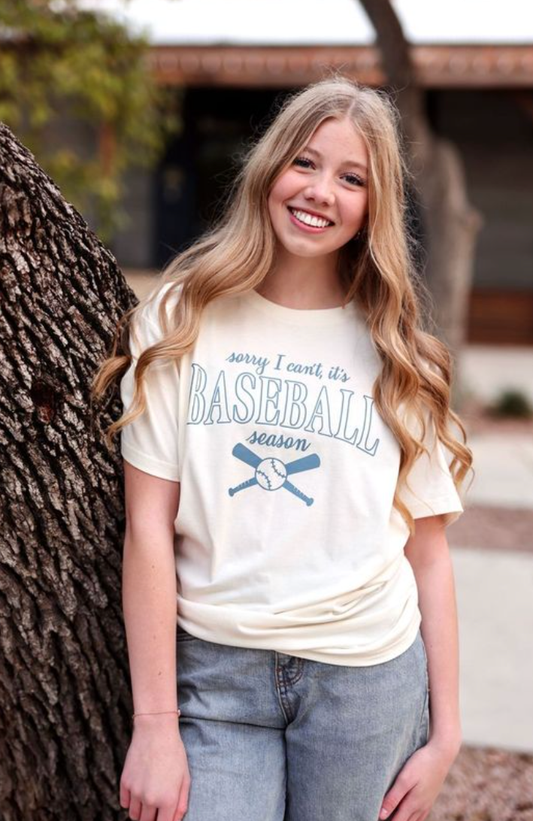 Sorry Baseball Season - SS (Cream)