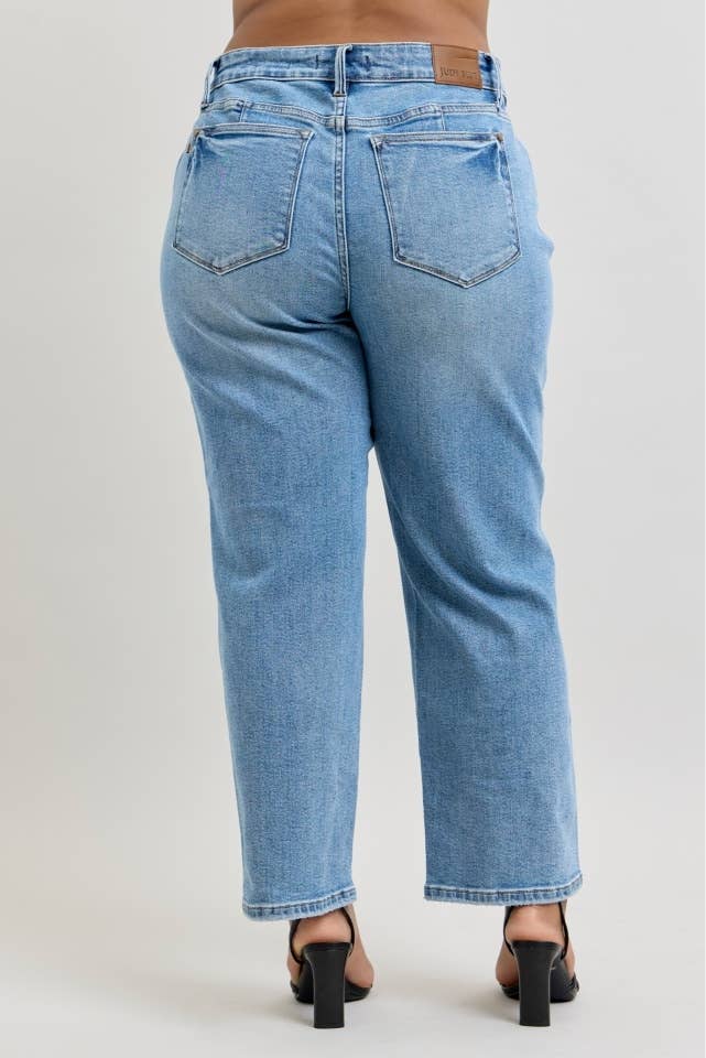 JB 88943 MR Petite Tummy Control Vintage Wash Straight - PLUS