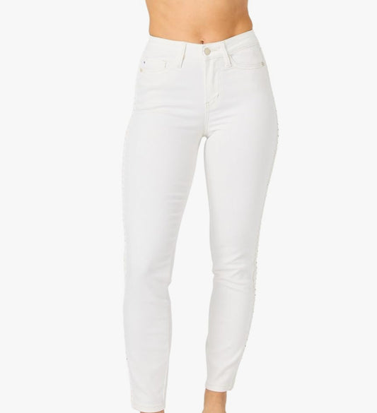 JB88782 MR SS BRAIDED DETAIL RELAXED WHITE