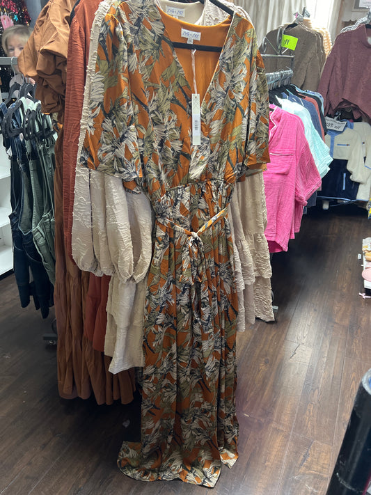 SHE SKY PSY7304 PLUS BELL SLEEVE MAXI