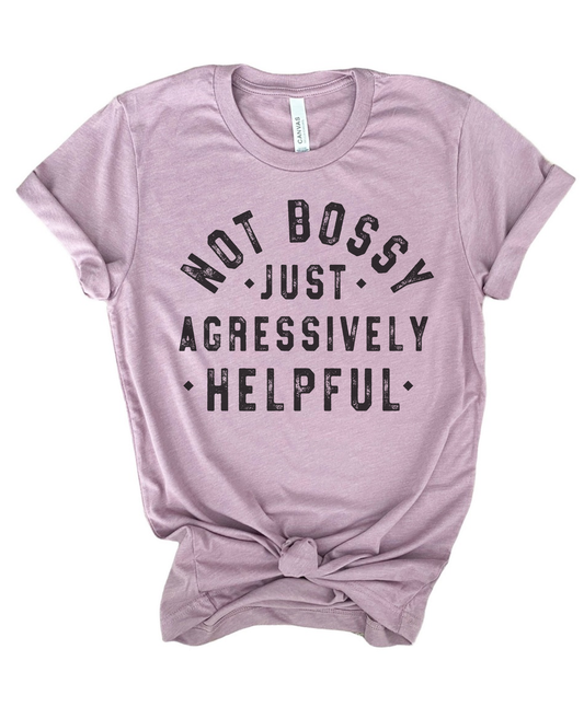 Not Bossy Sarcastic Vintage Funny Relatable Graphic Tee