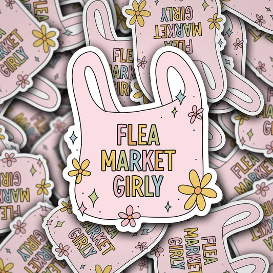 Vinyl Decal Flea Market Girly