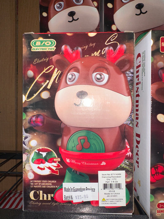 Jeannie's Toy Battery Dancing Reindeer Light Up