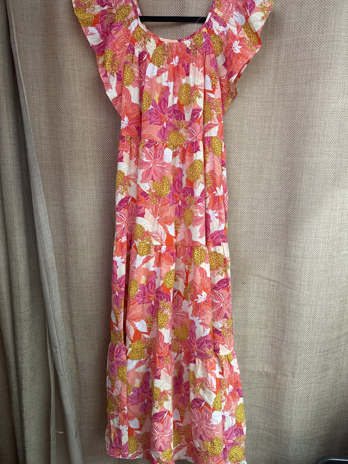 LD Entro A Summer Splash Floral Dress Pink