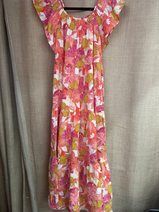 LD Entro A Summer Splash Floral Dress Pink