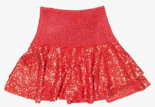 0223 SPARKLE SKIRT RED