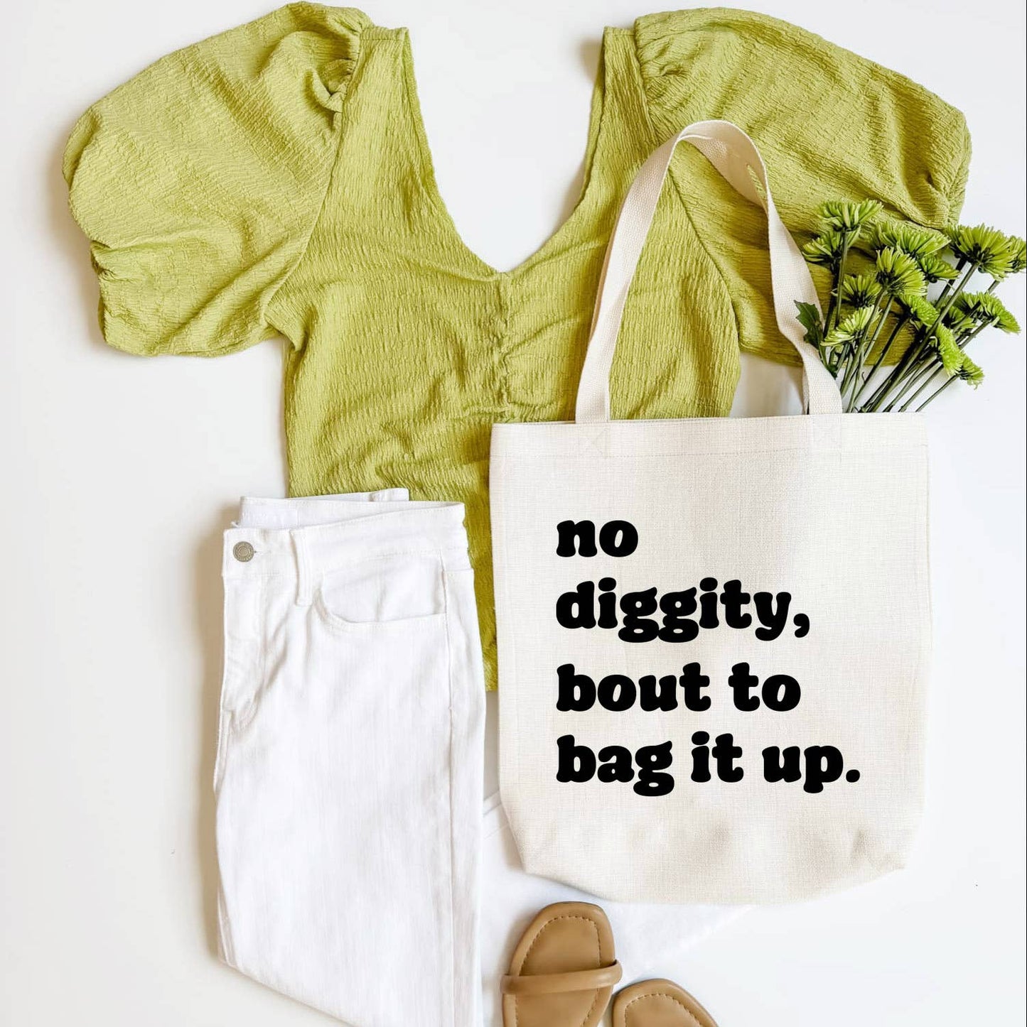 No Diggity Bout to bag it Up Funny Tote Bag, Shoulder Bag