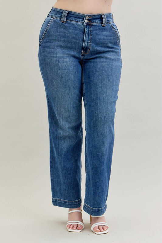 JB 82558 HW Double Button Wide Leg - PLUS
