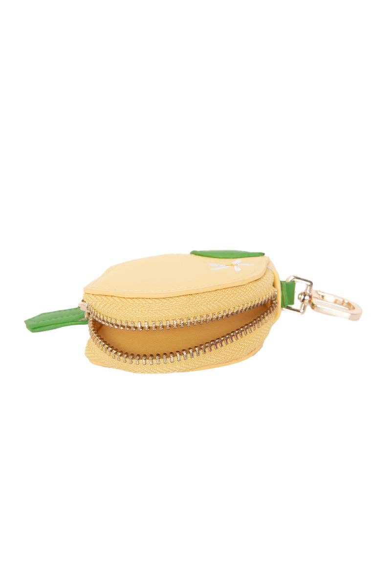 Zesty Lemon Coin Pouch Keychain