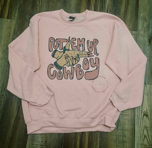 Put 'Em Up Cowboy Graphic Crewneck Sweatshirt