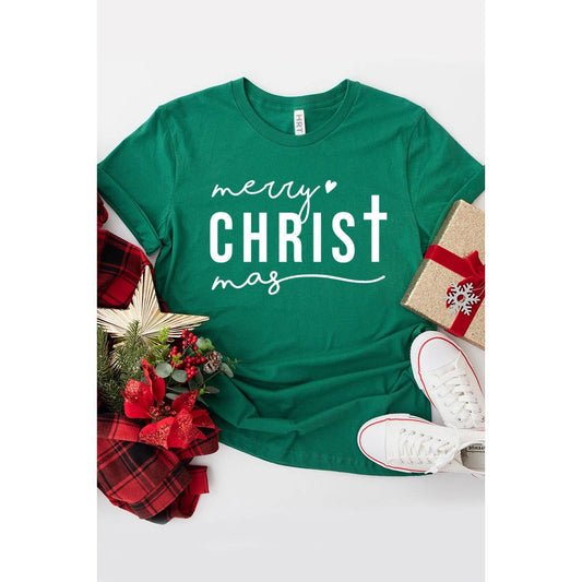 MERRY CHRISTMAS WASHED GRAPHIC TEE