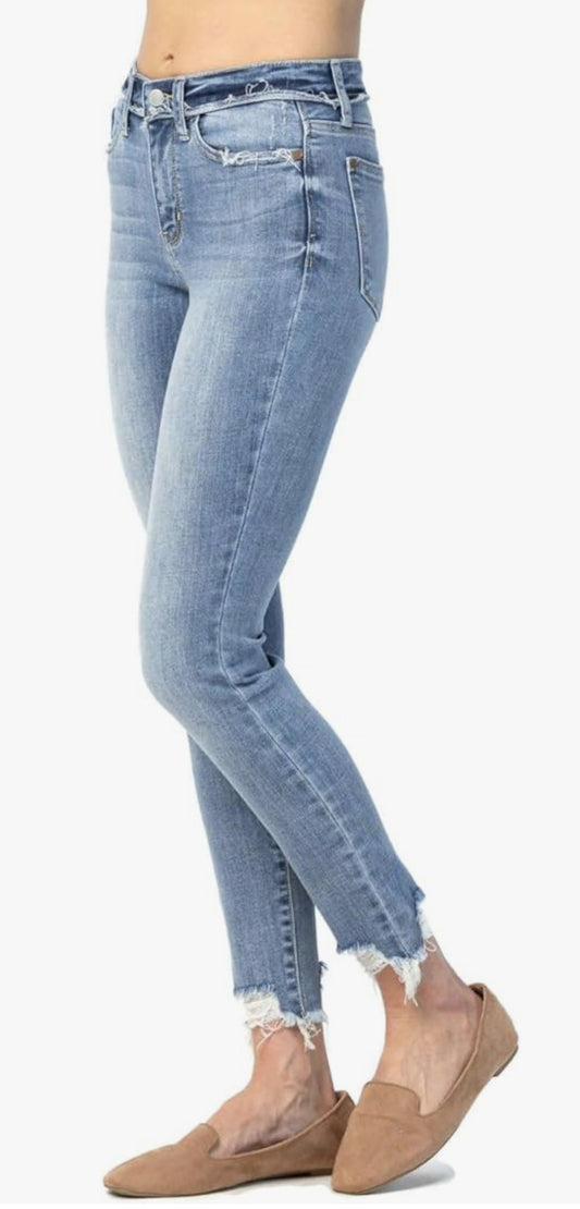 JB82408 MID RISE RELEASE WAISTBAND DETAIL SKINNY