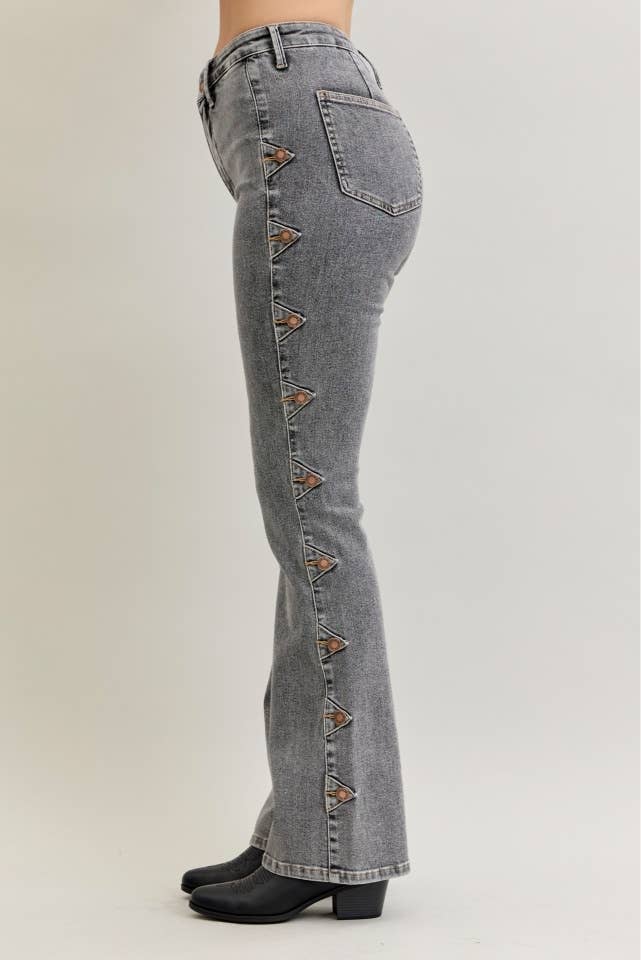 JB 881042 HW Bootcut Western Side Seam & Coin Pkt Detail