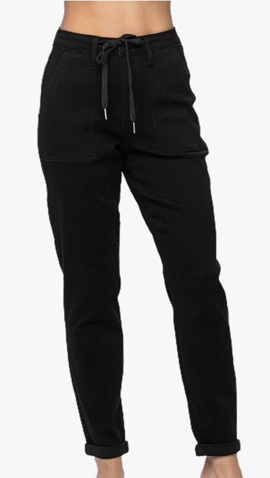 JB 88700 REG HW JET BLK DOUBLE ROLL CUFF JOGGER