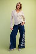 Easel ST200100 FADED OLIVE LONGSLEEVE LACE CARDIGAN