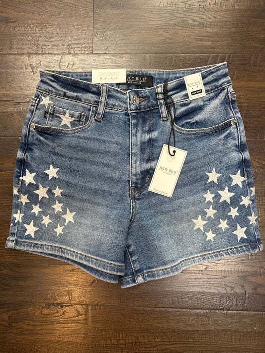 JB 150377 HW Slim short w/ star spatter