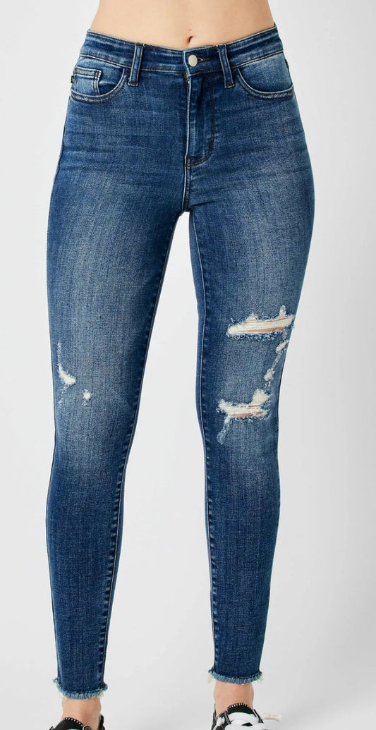 JB82581 High Waist Skinny W Destroy