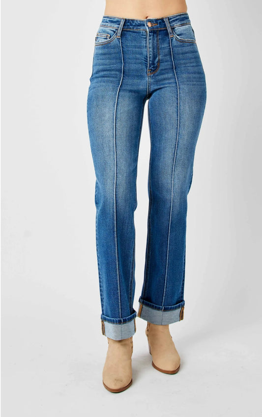 JB 82571 HW FRONT SEAM DETAIL & CUFFED STRAIGHT