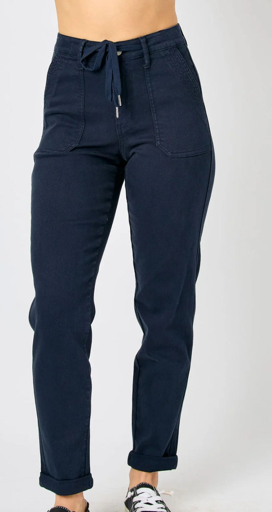 JB 88813 HW Garment Dyed Cuffed Jogger NAVY