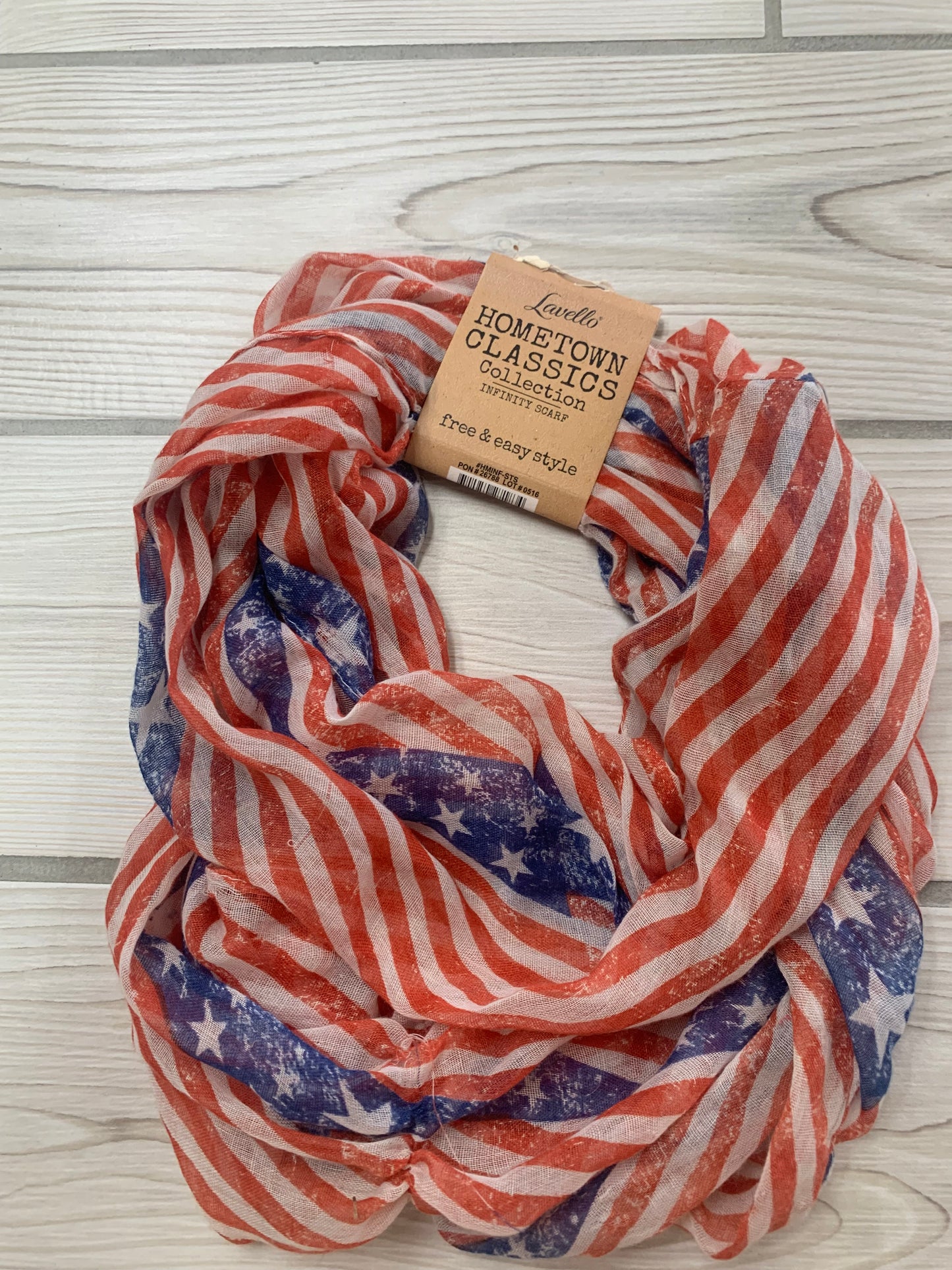 LD Lavello hometown classics infinity scarf- American Flag