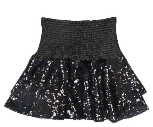 0223 SPARKLE SKIRT BLACK