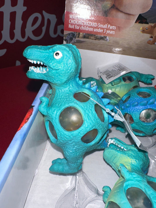 Jeanie's Multi Bead Squeeze Urchin Mesh Dinosaur 5in