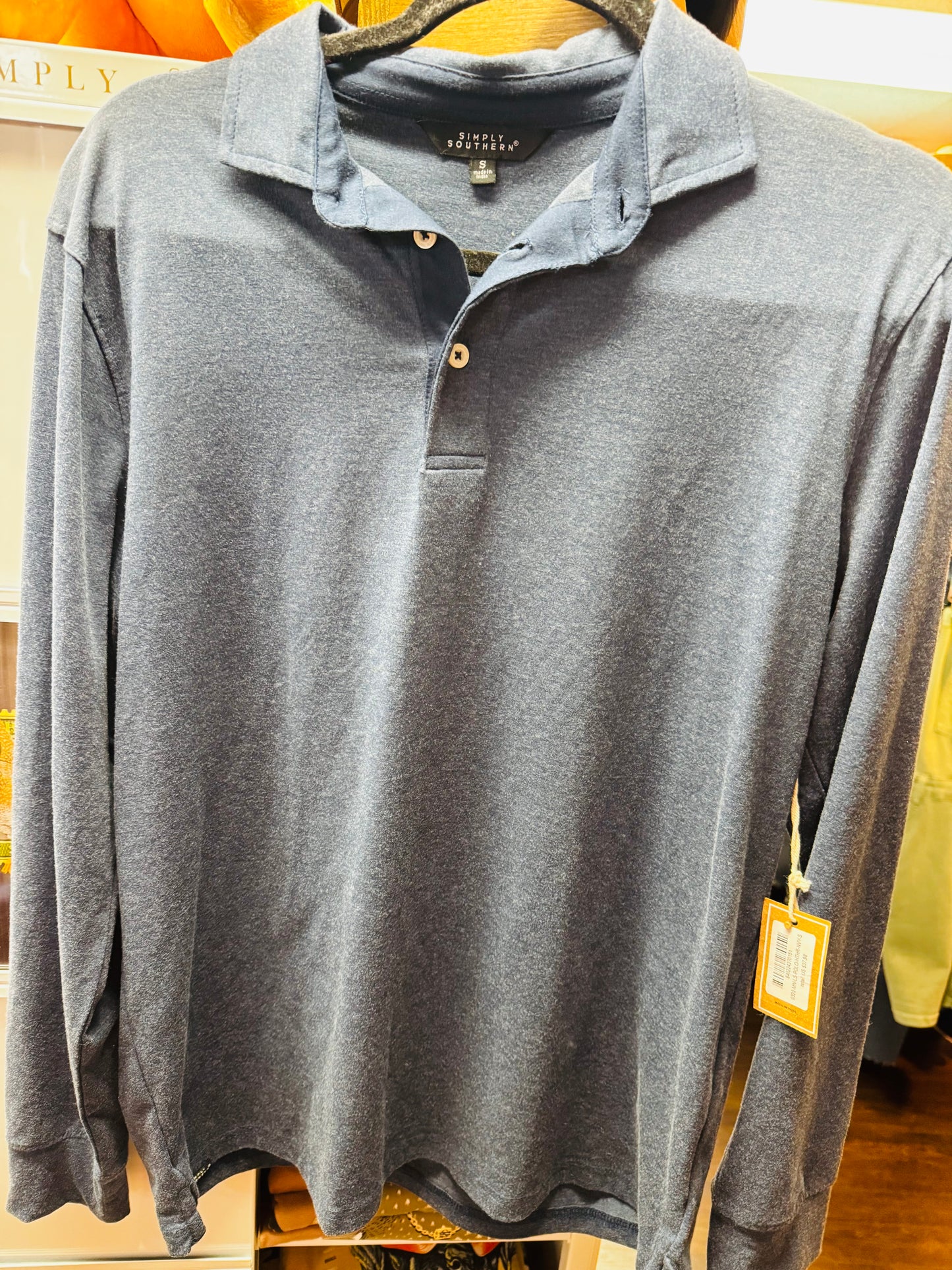 0322-MN-LS-POLO-HTHR-NVY