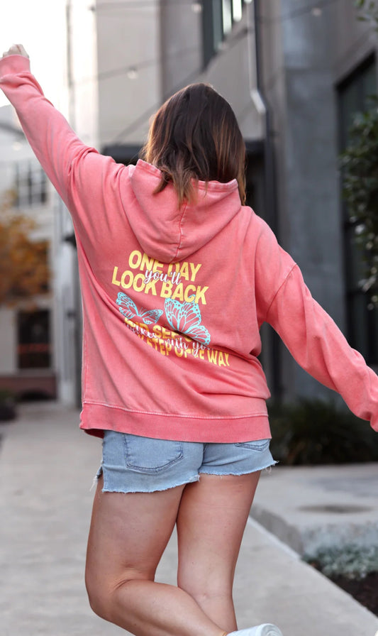 JLB-ONE DAY YOU’LL LOOK BACK-OVERSIZED HOODIE (SUNSET)
