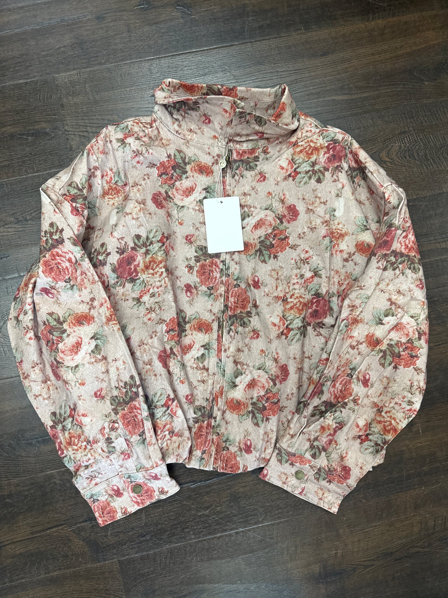Entro J32607 Ecru Jacket Floral