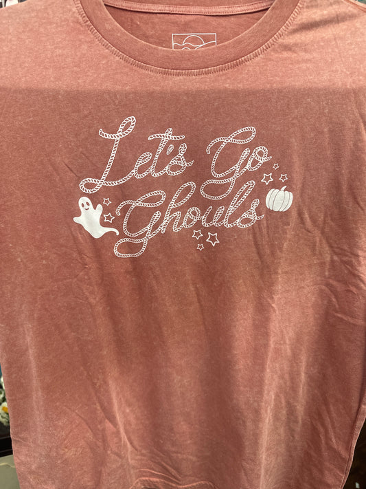 JLB Halloween Graphic Tee Lets Go Ghouls Rust Mineral Wash