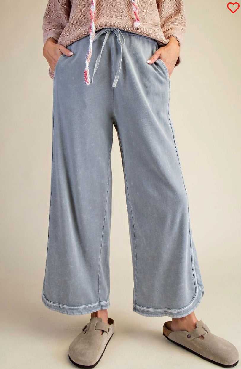 EB40836- Mineral washed terry knit pants