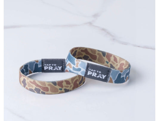 Tap to Pray Wristband- River Rock Camo - Sahara and Copper