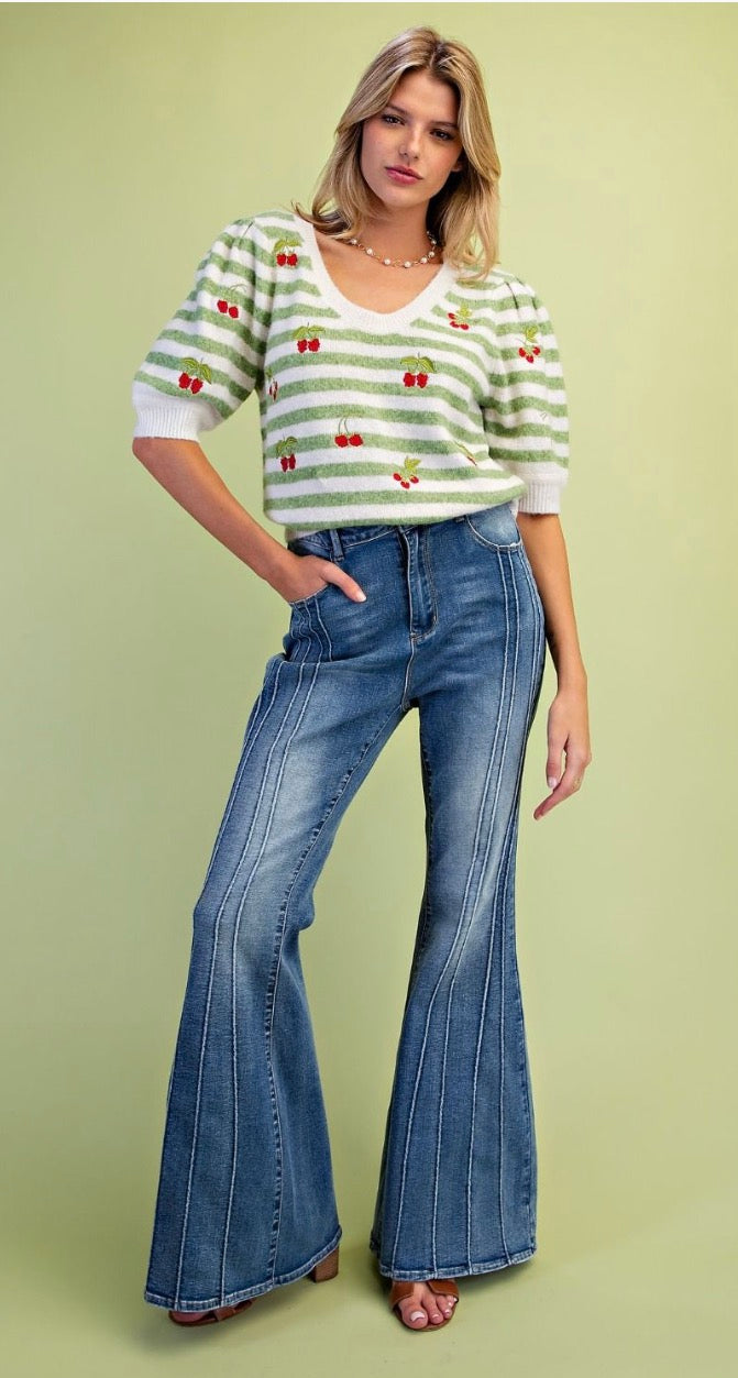 EASEL SB600169 WASHED DENIM WASHED STRETCH DENIM PANTS